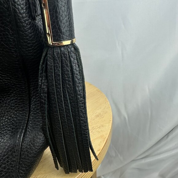 BUNDLE: Michael Kors Black Leather Bedford Tassel Crossbody Purse w/ Wallet - Picture 13 of 14
